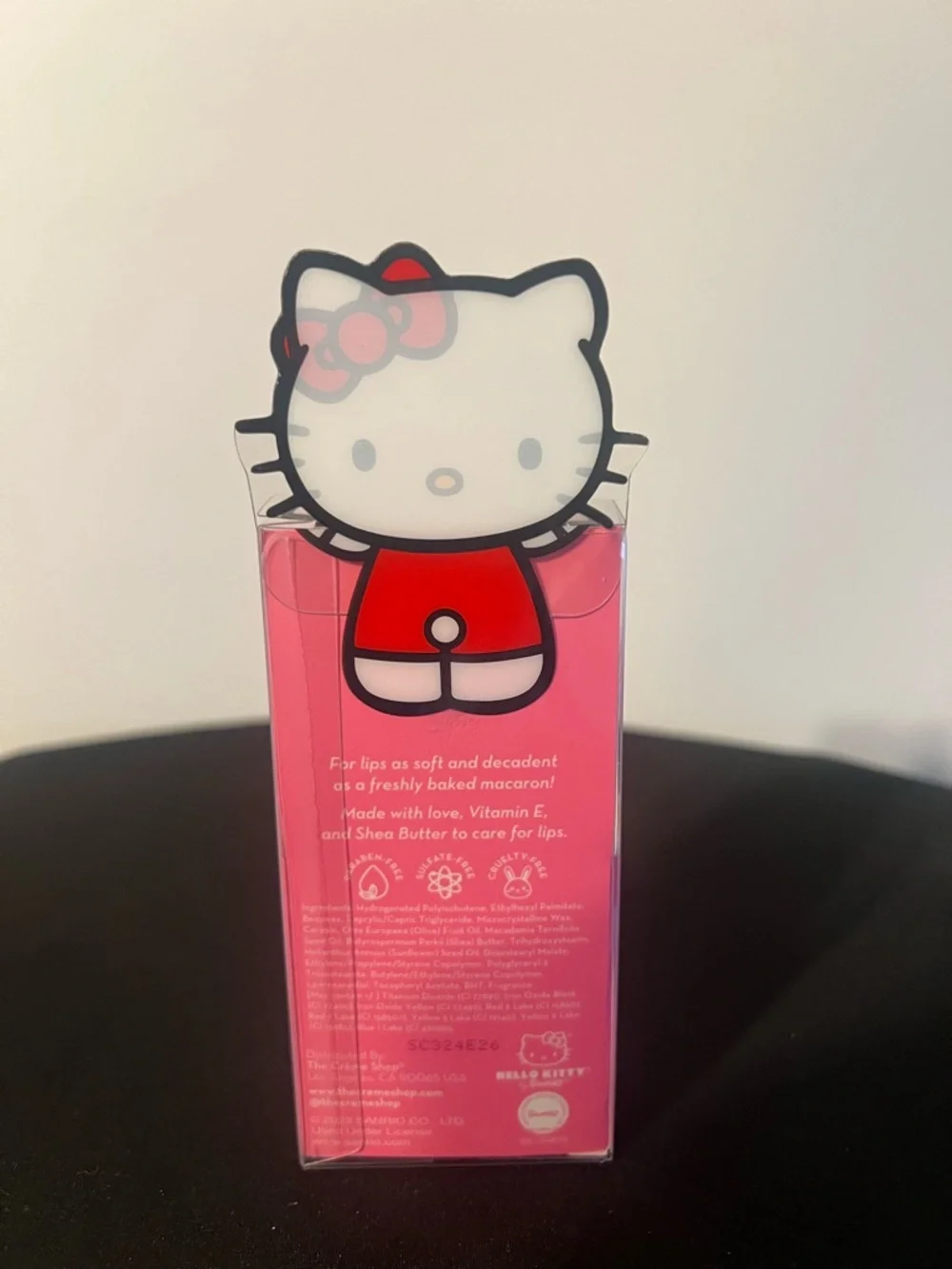 NWT The Crème Shop x Hello Kitty Pink Macaron Lip Balm